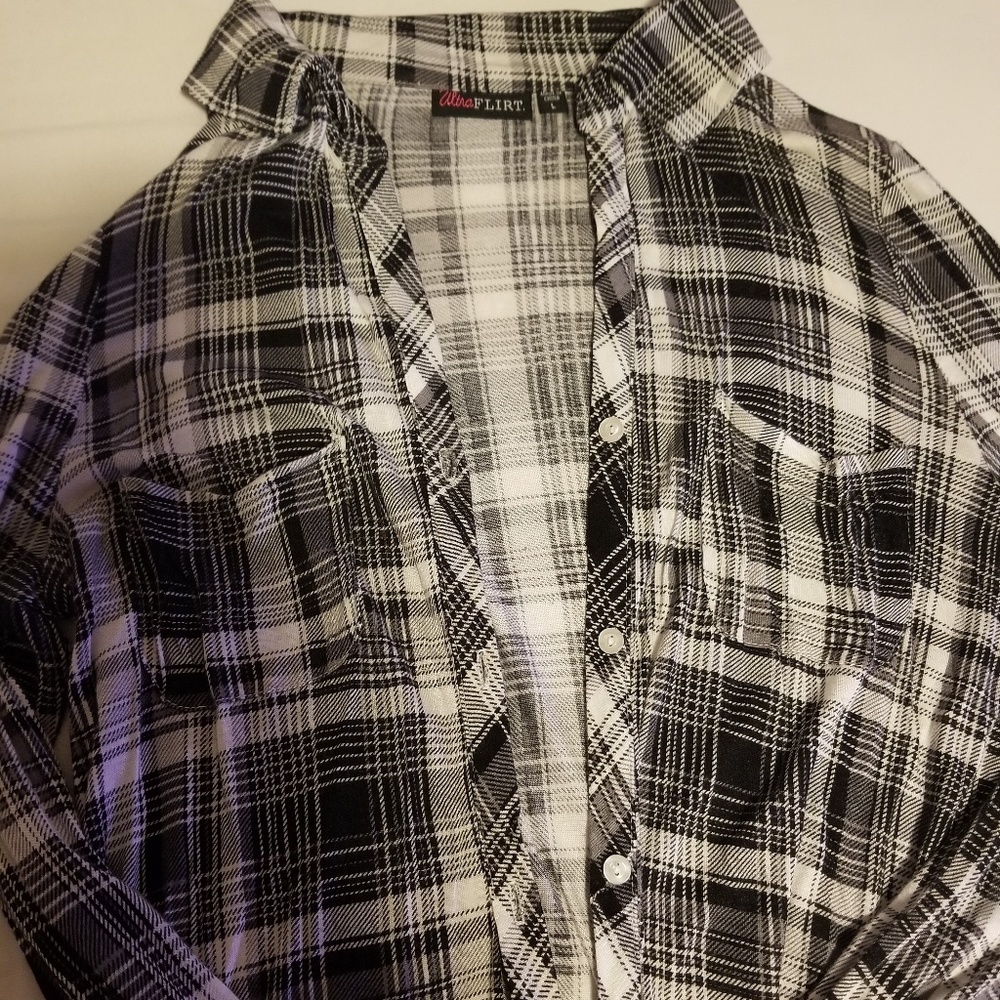 black and white flannel